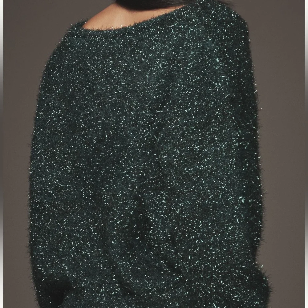 Maeve by Anthropologie Long Sleeve Boat Neck Tinsel Sweater – Size Small NWT - Picture 2 of 3